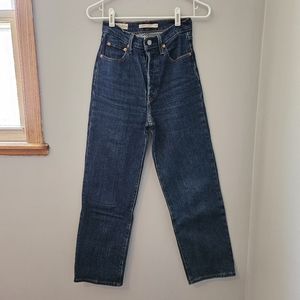 Ribcage straight ankle jeans